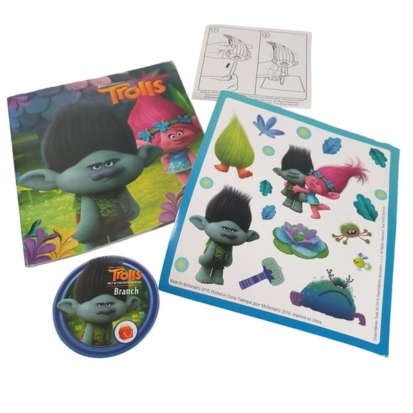 Branch Colored Pencil Topper Trolls Dreamworks Happy Meal Toy 2 2016 Collection - Picture 3 of 6
